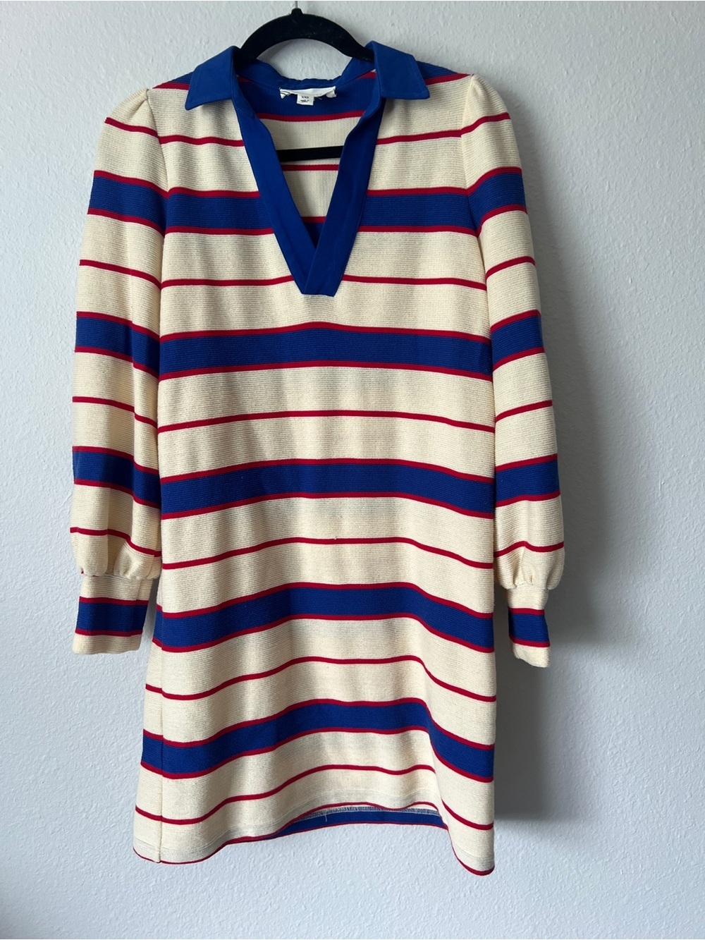 Tuckernuck Pomander Place Navy Stripe Bradley Knit Polo Dress Size - Picture 5 of 6